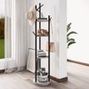 Espelism Rotary Coat Rack Freestanding Metal Coat Hall Tree Stand