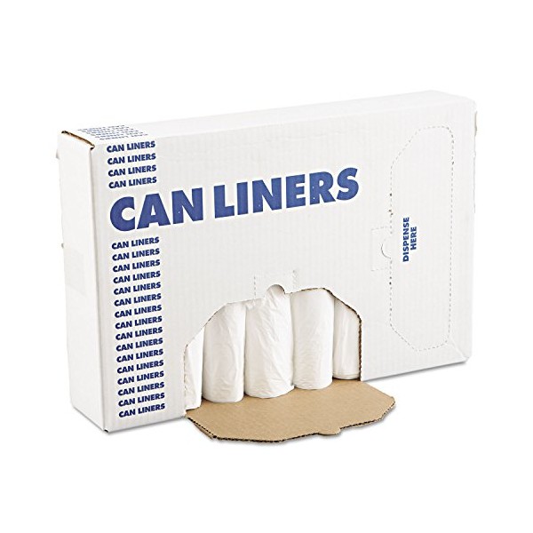 Boardwalk 2432Exh Eh-Grade Can Liners, 24 X 32, 12-16Gal.4Mil, White, 25 Bags/Roll, 20 Rolls/Ct