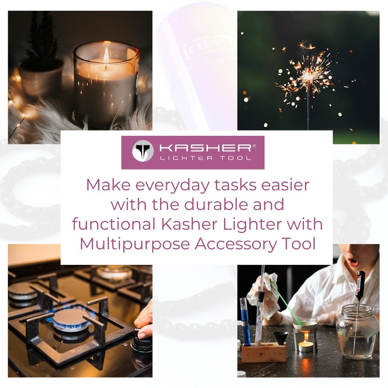 Kasher’s Lighter Necklace with Lighter Tool - Lightweight & Multipurpose