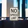 BTFSigns 8" x 12" No Speed Limit Aluminum Sign -