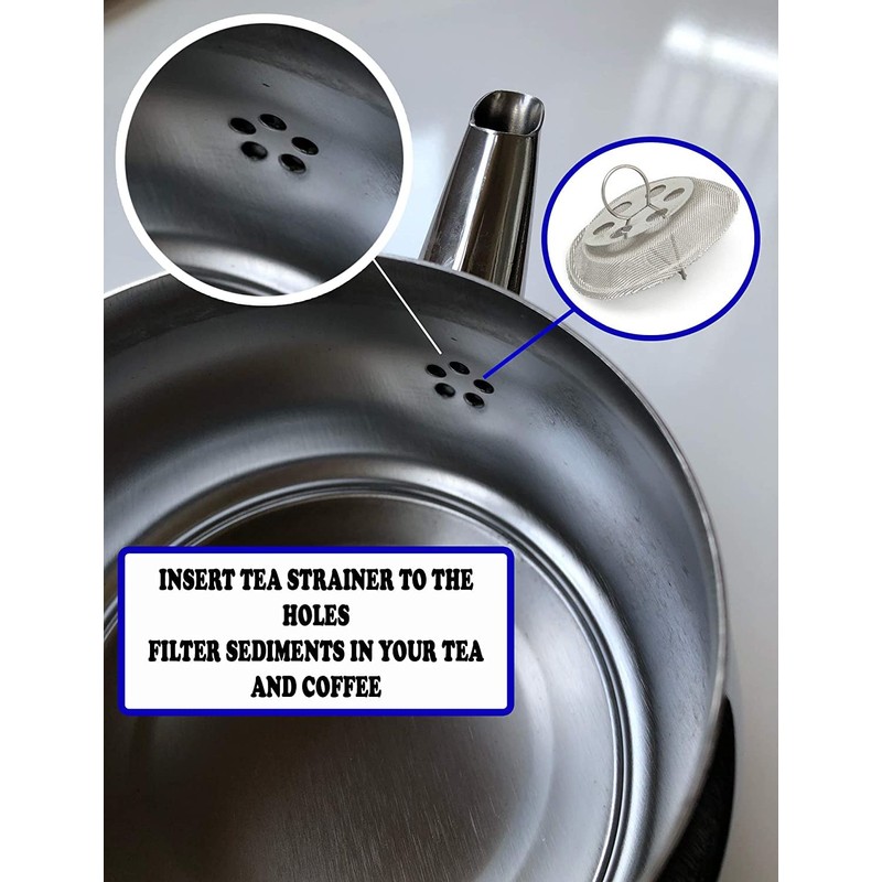4 Pieces Round Tea Strainer for Spout Stainless Steel Kettle