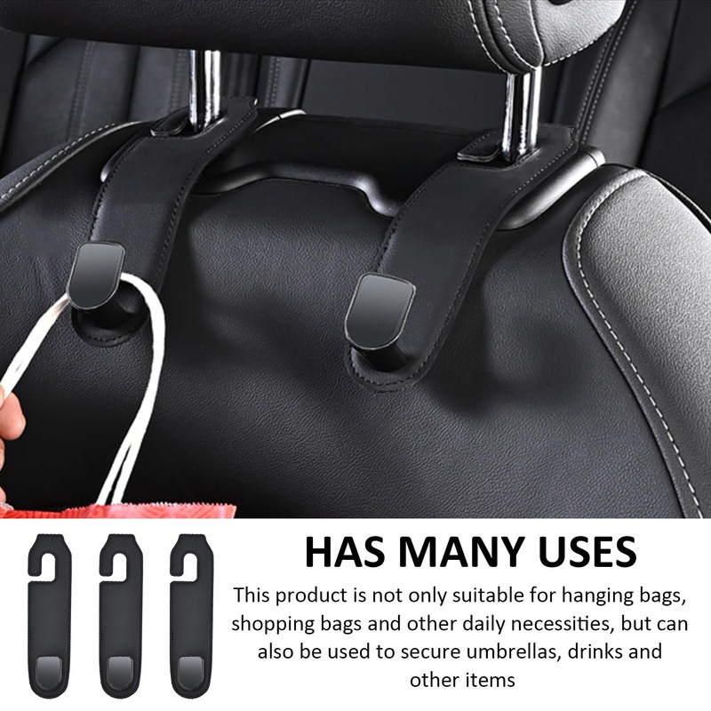 Pack of 4 Car Hooks, Portable Car Seat Hooks, Car
