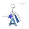 SELOVO Blue A Keyring Friend Alphabet Star Charm Key Chain