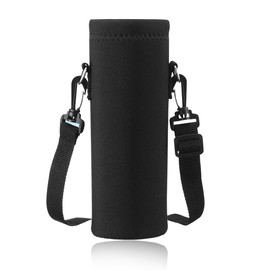 JEYORZY 1 x Water Bottle Holder, Water Bottle Bag, Universal Water Bottle Bag Cover, Neoprene Water Bottle Bag, Protective Cover with Removable Adjustable Carry Strap, for Hiking, Trekking, 1000 ml
