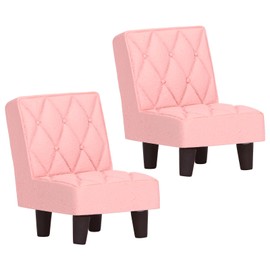 2 Pcs Miniature Chair Statue Miniature Cute Pink Vintage Resin Chair Statue Gift Window Micro Landscape Decoration