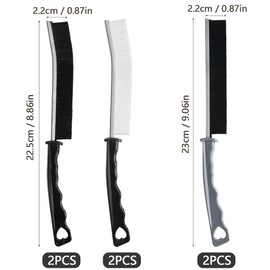 GYSRXS Pack of 6 Grooved Brush Window Groove Brush with Hard Bristles Multifunctional Corner Cleaning Brush Suitable for Window Slots, Sliding Door Rails and Ceramic Tile Gaps