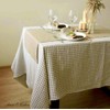 Linen & Cotton Gingham Tablecloth Estella - 100% Linen, White