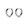 LUXSTAR Hoop Earrings, Twisted Ring, 925 Silver, Gold, Silver Binaural