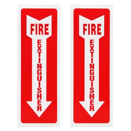 Madrigal fire extinguisher inside sticker,fire extinguisher sign,2 Pack-4x12"Premium Self-Adhesive Vinyl for UV, Weather, Scratch, Water and Fade Resistance, Indoor and Outdoor