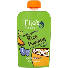 Ella's Kitchen Organic Really Yummy Rice Pudding with Mangoes and Apples Stage 2 from 7 Months 80 g (Pack of 6)