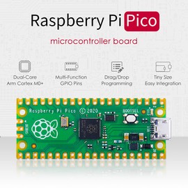GeeekPi Raspberry Pi Pico Kit Flexible Microcontroller Mini Development Board, Based on the Raspberry Pi RP2040, Dual Core ARM Cortex M0+ Processor, Supports C/C++/Python