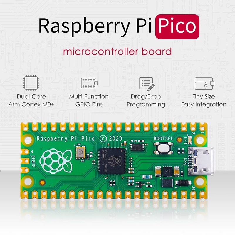 GeeekPi Raspberry Pi Pico Kit Flexible Microcontroller Mini Development Board,