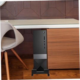 Operitacx Computer Host Holder Tower Desktop Computer CPU Cart Stand Computer Tower Floor Stand CPU Holder Mobile Host Mobile Host Rack Computer Home Computer Black ABS