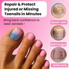 GlimightyX Toe Dual Forms for Polygel,140Pcs Poly Gel Toenail Forms