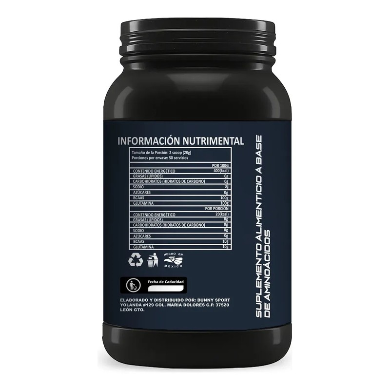 Bcaas Glutamina Athyra Nutrition 1 Kg 50 Servicios