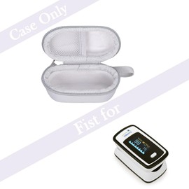 Fingertip Pulse Oximeter Case for AccuMed CMS-50D1 for Santamedical for Vibeat for CONTEC for Mibest for Aleshon for HealthTree for CRFISH for EMAY, Suitable for Most Fingertip Blood Oxygen Monitor (Black)