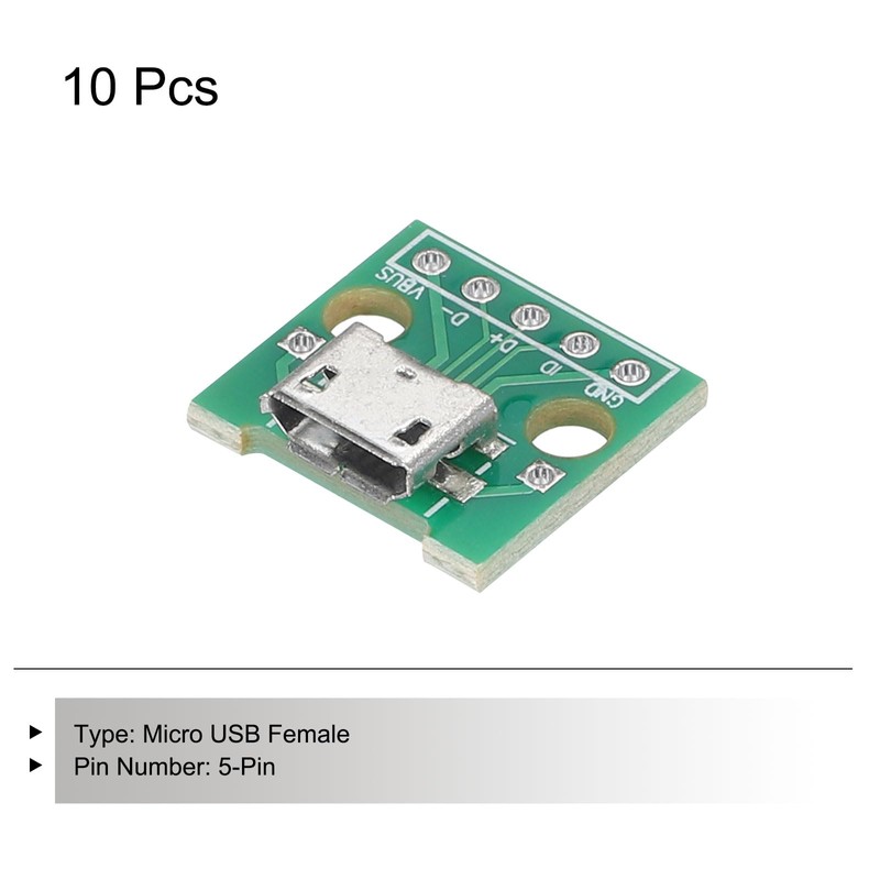 sourcing map 10 Pcs MiCro USB to Dip Female Sockets