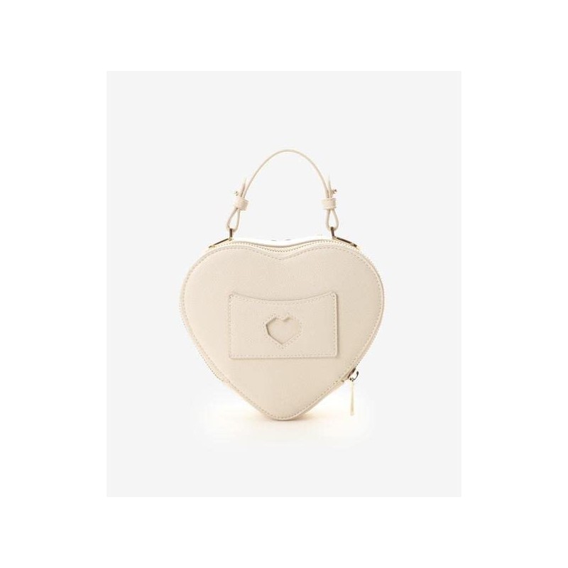 Samantha Vega Shoulder Bag/Mini Bag, Heart Shaped Shoulder Bag, white