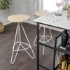 JONATHAN Y BSL1002D Trinity 30" Modern Industiral Iron Tripod Backless