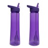 refresh2go 1050-PL-2pk Sleek Filtered Water Bottle, 2-Pack, Purple