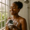Jabón corporal exfoliante con coco y carbón, de African Black