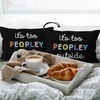 HIWX Funny It's Too Peopley Outside Decorative Pillowcase Throw Pillow