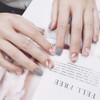 ins style 24pcs grey nail tips marble nails for sweet