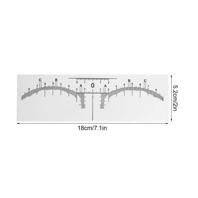 100PCS Eyebrow Ruler Stencils Disposable PVC Clear Scale Brow Microblading