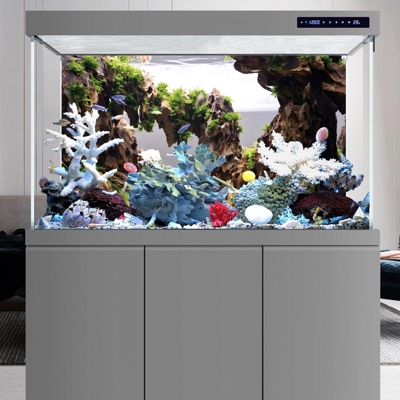 AWERT 48x24 inches Viewing Stone Fish Tank Background Aquatic Plant