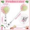 3 Pieces Badge Reel Retractable ID Badge Holder with Clip