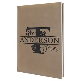 Precision-Crafted Custom Name Monogram Engraving - A Personal Touch of Class Leather Journal