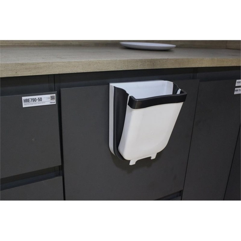 TUHOME White Plastic Mini Trash Can For Kitchen Garbage Bin