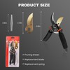 8.3” Secateurs, Bypass Pruning Shears with Replacement Blades and Springs,