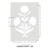 Turkish Poppy Wall Stencil - Reusable - Large Wall Stencils