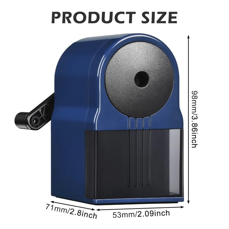 Pencil Sharpener Manual Pencil Sharpener with Container 5 Positions Adjustable