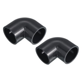 PATIKIL UPVC Pipe Fitting Elbow 50mm Socket, 90 Degree Adapter Connector, Gray