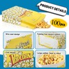 Bakbania 100 Pack Popcorn Bags 11.4x6.1x3.1 Inch Paper Popcorn Food