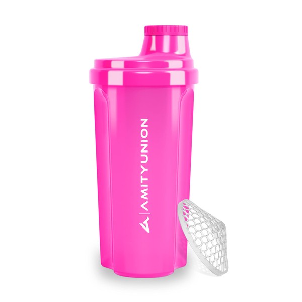 Protein Shaker 500ml "Heaven" Leak Proof BPA Free with Clickable Sieve and Scale for Creamy Whey Smoothies, Protein Shakers, Original in Pink