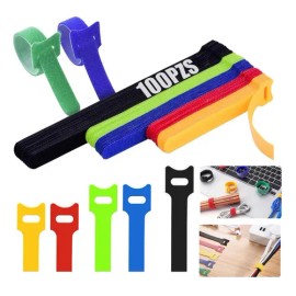 MHUITW 100pzs Organizador de cables bridas velcro reutilizables multicolor