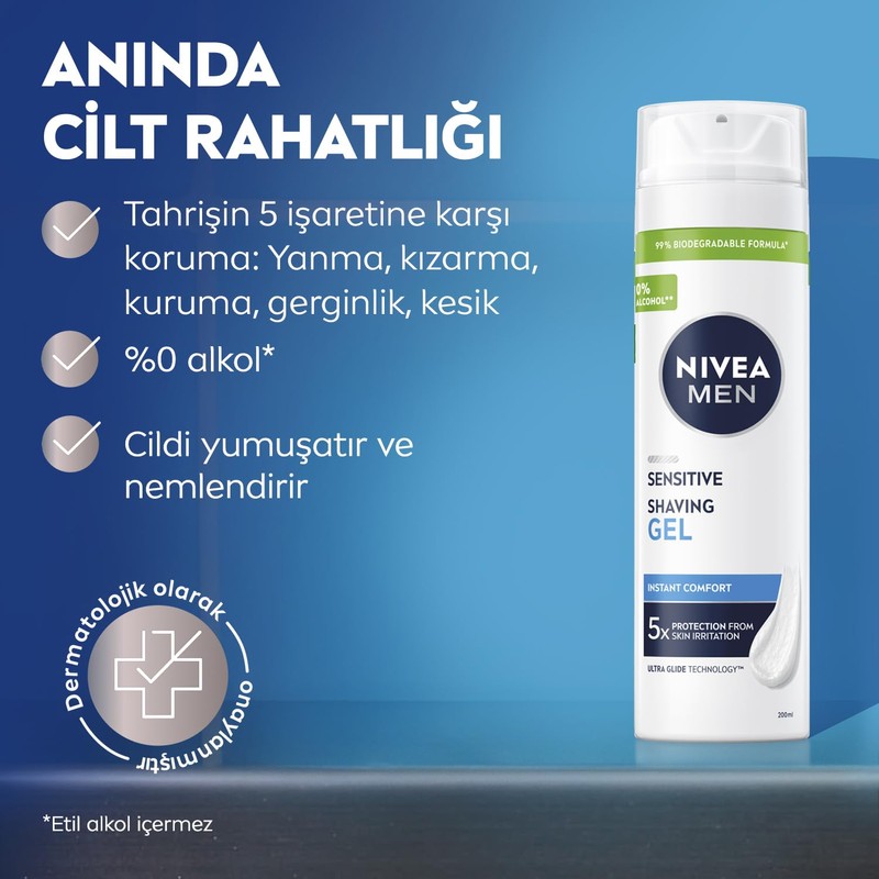 Nivea For Men Sensitive Soothing Shaving Gel 200ml