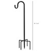Akeydeco Bird Feeders Pole,Shepherds Hooks for Outdoor 1 Pack 48