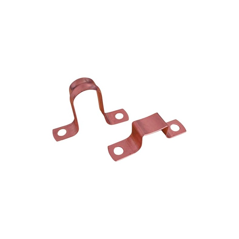 15mm Copper Pipe Saddle Clips with Spacer – Bag of