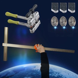 youkzuan Professional Porcelain Manual Tile Cutter Tool Kit with Super Large Tile Cutter (can cut 72"),New Big SUPER-POWER Pliers,3Pcs Cutting Blades and 3Pcs Scoring Wheels