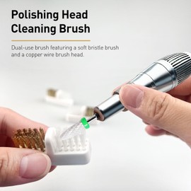 Jaasuee Nail Drill Bit Wire Cleaner Brush, 5-Piece Nail Art Cleaning Tool Set for Salon and Home Use, Nail Polish Cleaning Brush