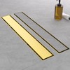 EBYTE EBYTE 24-Inch Brushed Gold Linear Shower Drain, 304 Stainless