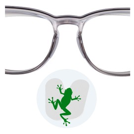 Fusanwin Eyeglass Nose Pads 0.6mm Ultra-Thin, Thousands of Frog-Inspired Microstructured Fibers, Anti-Slip Soft Adhesive Glasses Nose Pads, Silicone Nose Pad for Glasses, Sunglasses (10 Clear Pairs)