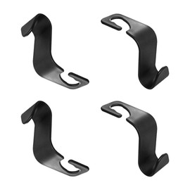 Car Headrest Hooks Luggage Rack Car Hook Black Load Capacity 20kg No Disassembly Easy Installation Easy Car Seat Mounting Hooks Set of 4