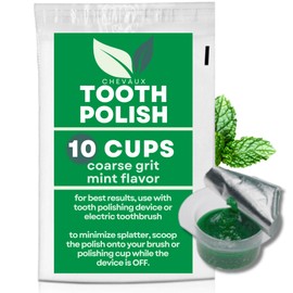CHEVAUX Professional Strength Tooth Polish - Coarse Grit Teeth Polish Pack of 10 (Mint)
