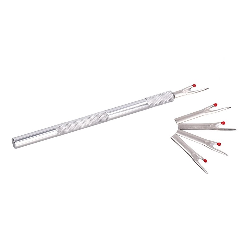 Seam Ripper, Metal Seam Ripper Set with Replacement Blade, Aluminum