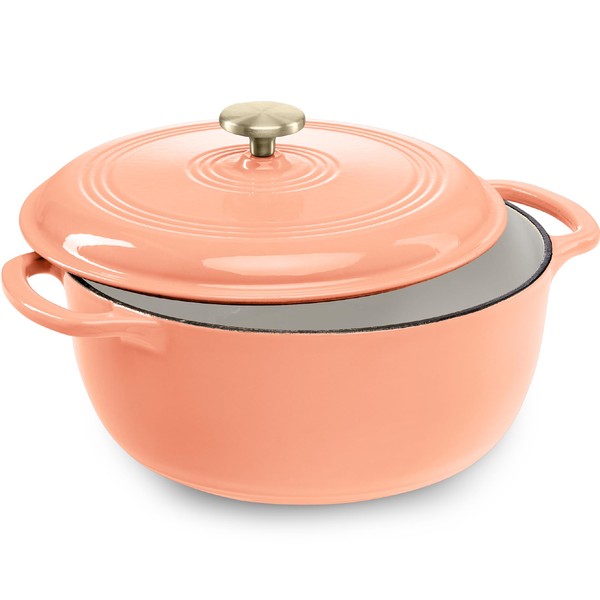 Best Choice Products 6 Quart Enamel Cast-Iron Round Dutch Oven,